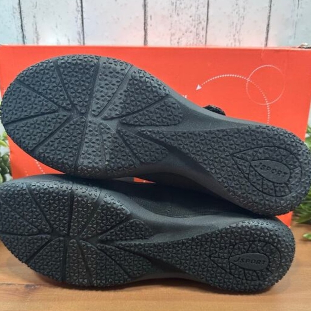 JSport by Jambu Black Athletic Shoes with Non-Slip Sole - Picture 6 of 16